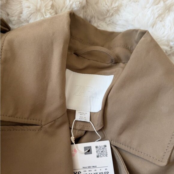 Zara double breasted Trench Coat - Picture 5 of 5